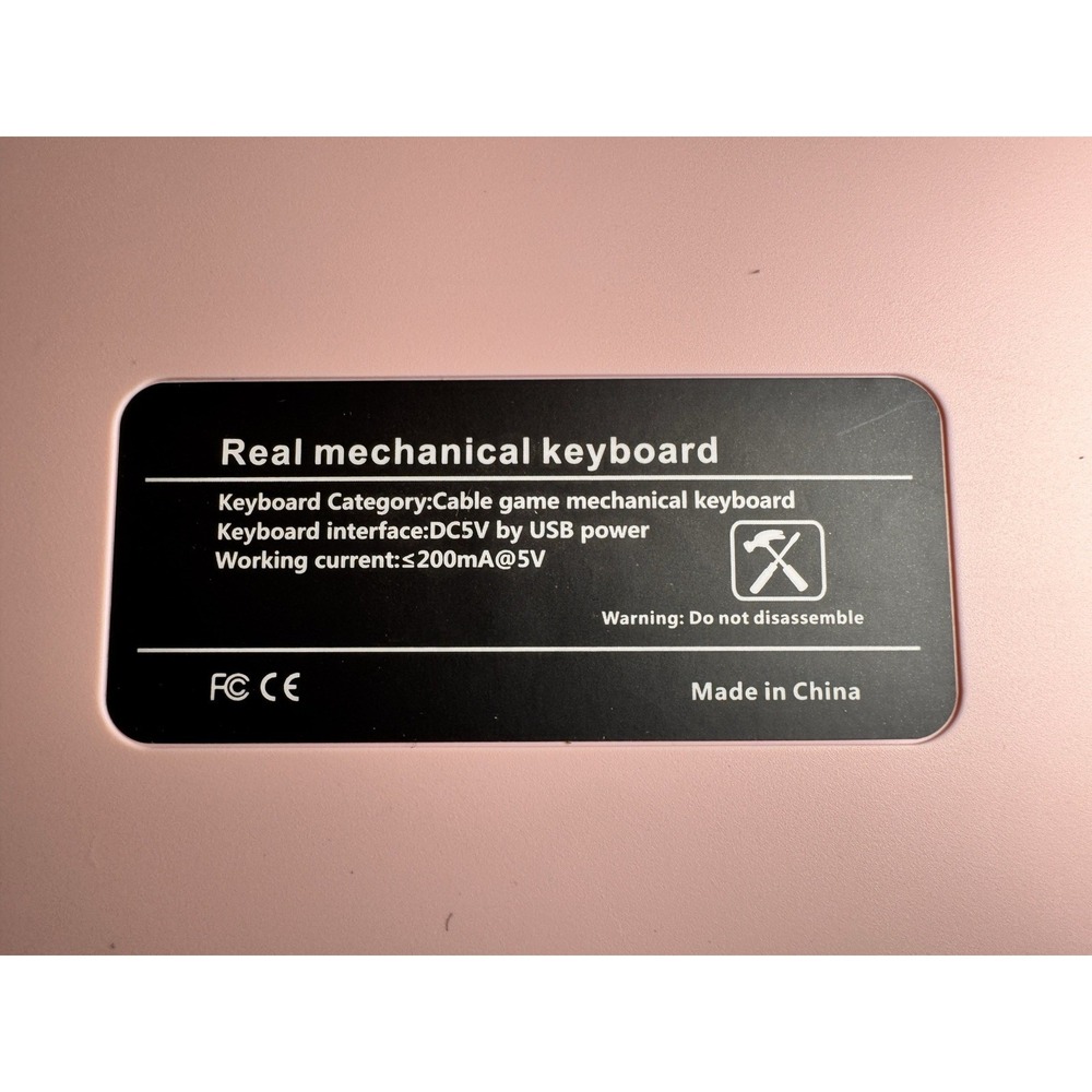 Pink Retro Mechanical Keyboard 87 Key‎ Typewriter Style USB Wired Gaming - Picture 4 of 7